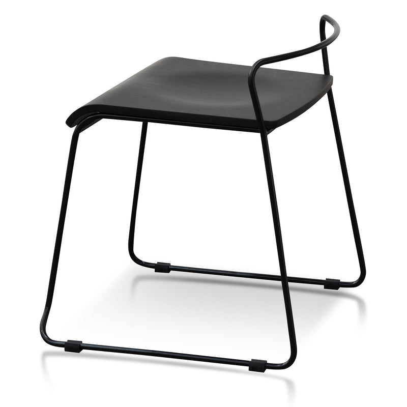 CBS2943-NH 45cm Wooden Seat Low Stool - Black