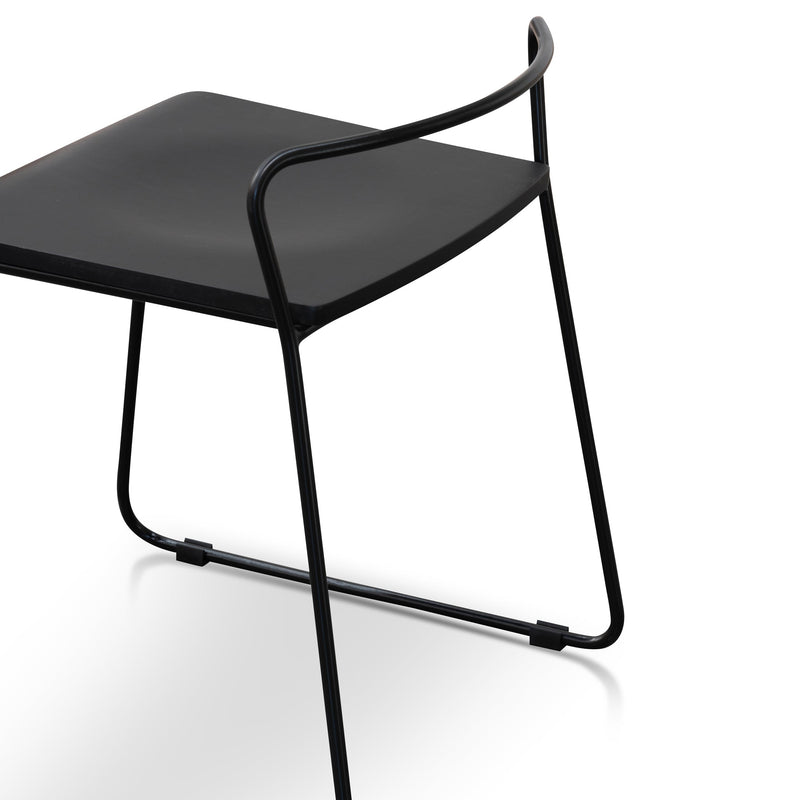 CBS2943-NH 45cm Wooden Seat Low Stool - Black