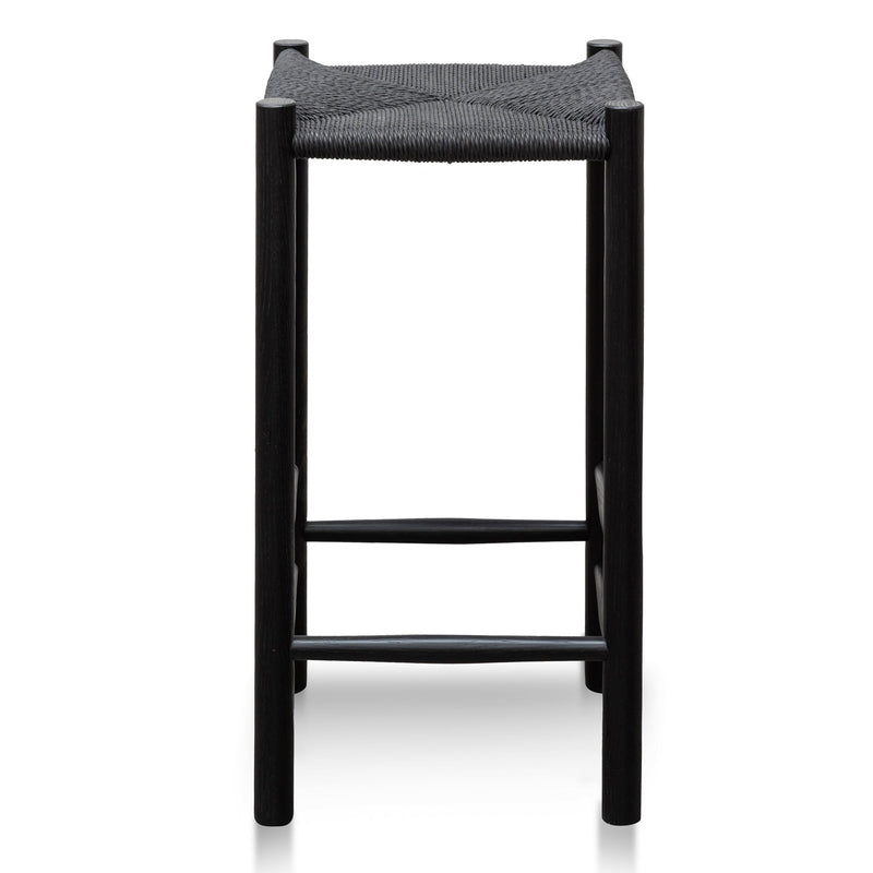 CBS2978-OW 65cm Oak Bar Stool - Black