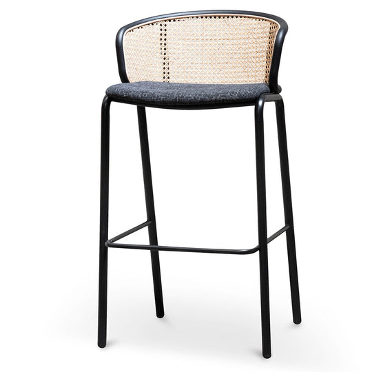 CBS6766-SD Fabric Bar Stool - Black Legs
