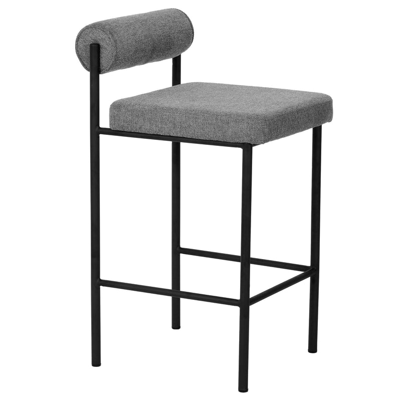 CBS8169-FH 65cm Fabric Bar Stool - Grey (Set of 2)