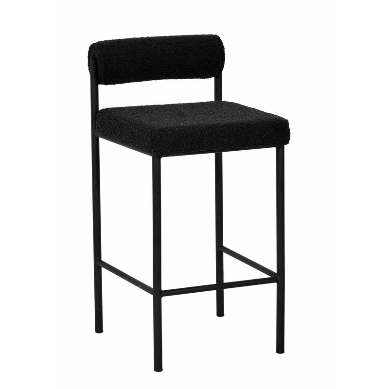 CBS8170-FH 65cm Bar Stool - Black Boucle (Set of 2)