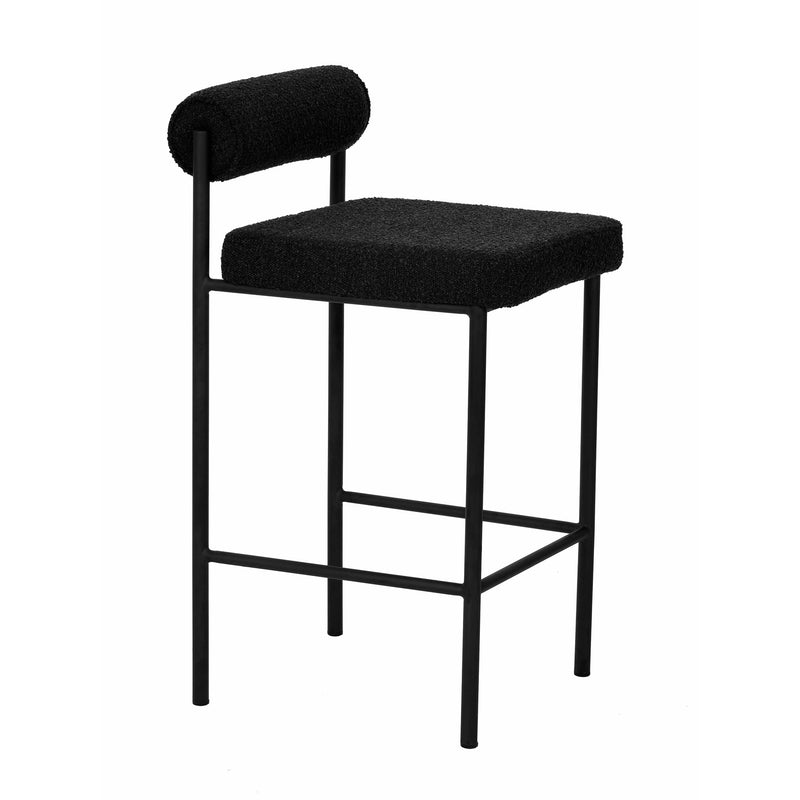 CBS8170-FH 65cm Bar Stool - Black Boucle (Set of 2)