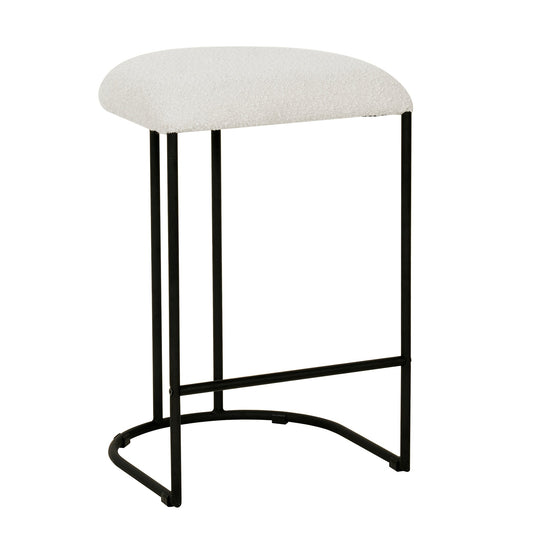 CBS8174-FH 65cm Bar Stool - Ivory White Boucle (Set of 2)