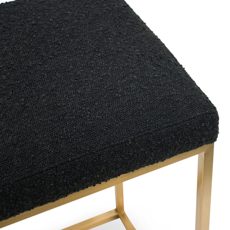 CBS8223-BS Black Boucle Bar Stool - Golden Base