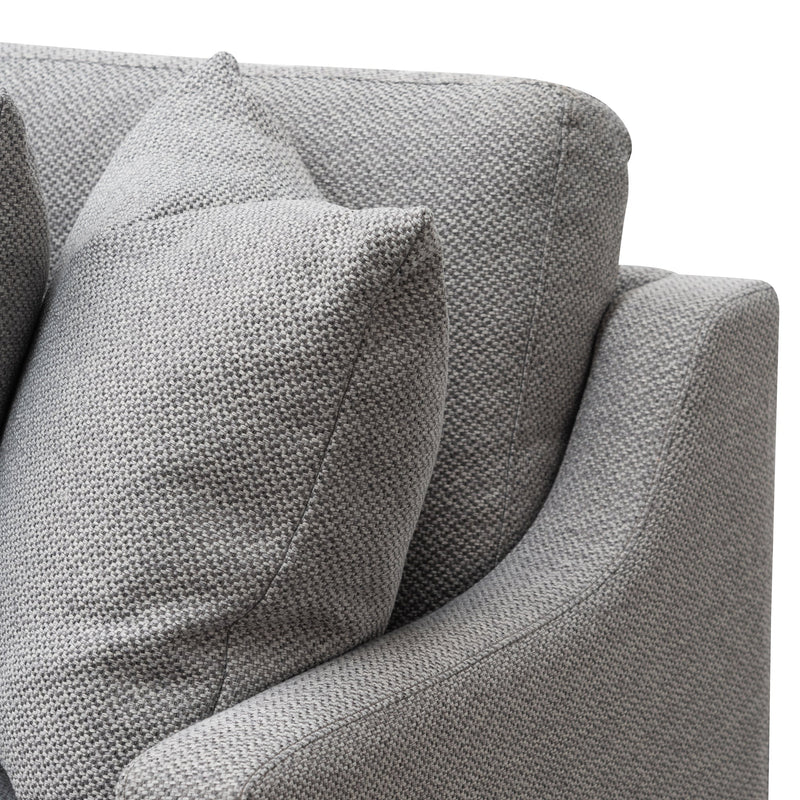CLC6267-CA 3 Seater Left Chaise Fabric Sofa - Grey