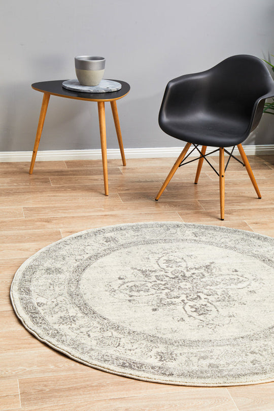 Rug Culture Century 977 Silver Round Rug