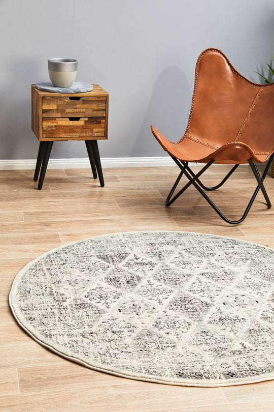 Rug Culture Century 999 Grey Round Rug