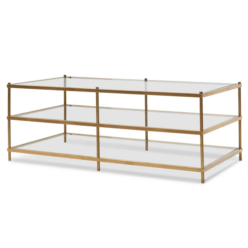 CCF6391-KS 1.2m Glass Coffee Table - Gold Base