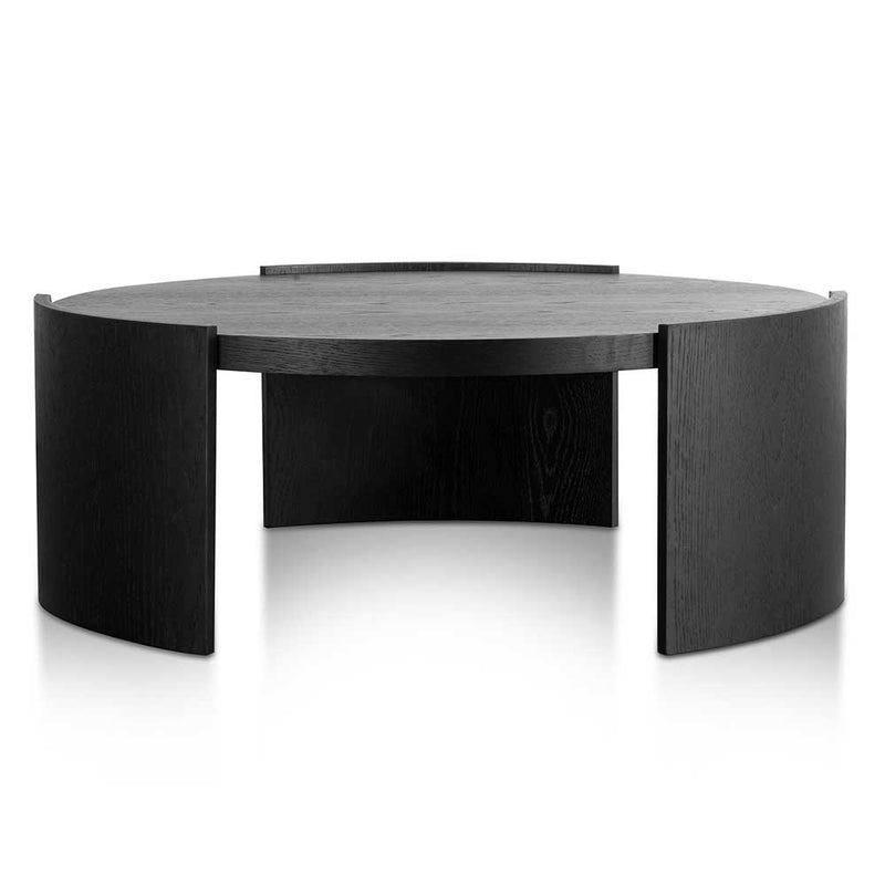CCF6416-CN 100cm Wooden Round Coffee Table - Black