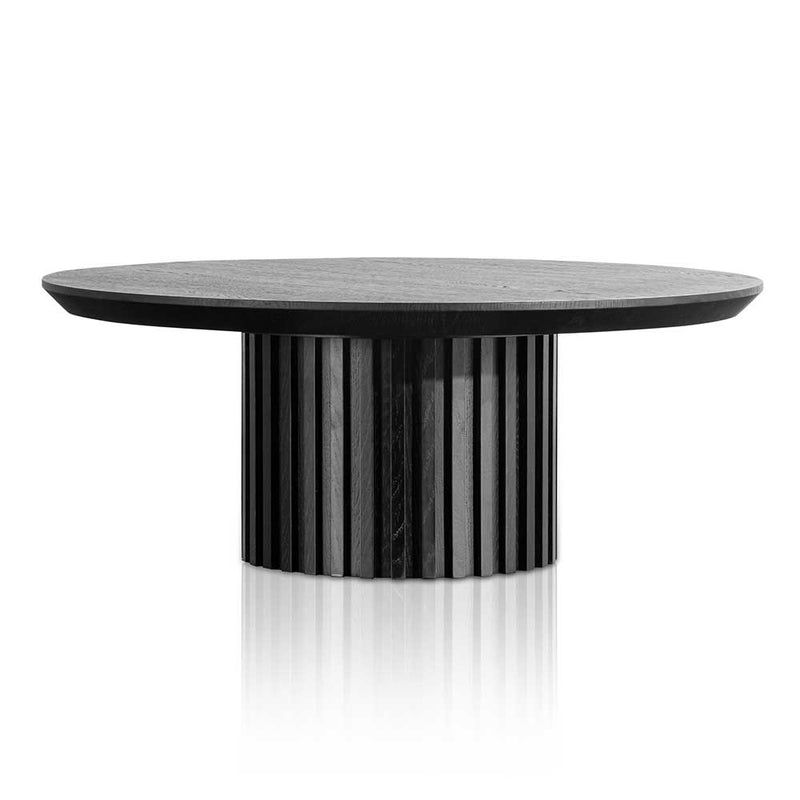 CCF6419-CN 90cm Wooden Round Coffee Table - Black