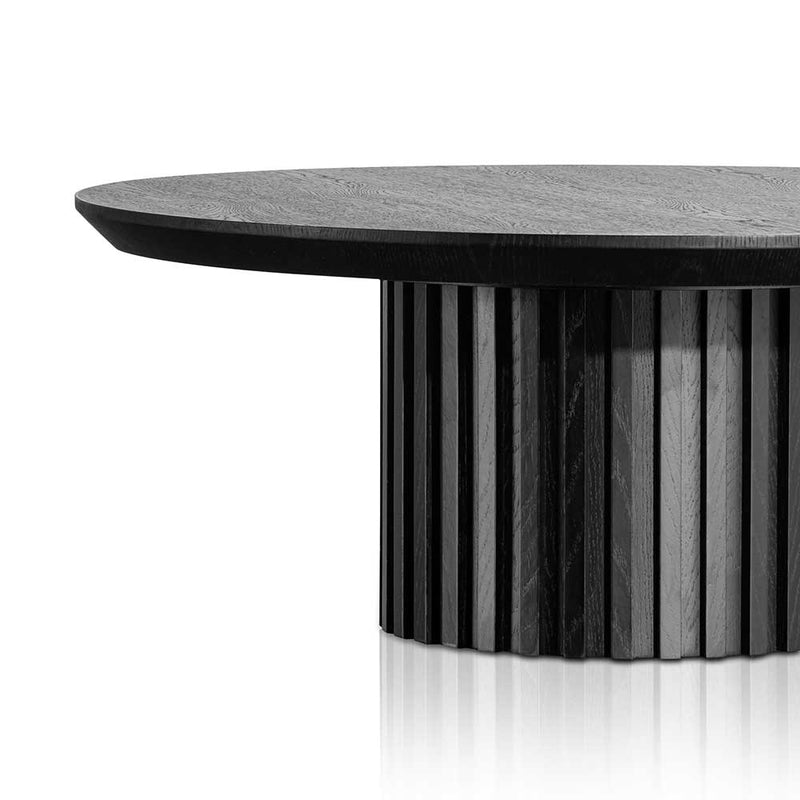 CCF6419-CN 90cm Wooden Round Coffee Table - Black