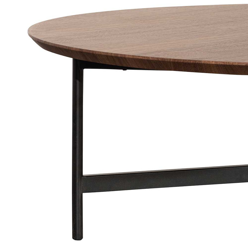 CCF6422-CN 100cm Wooden Round Coffee Table - Walnut