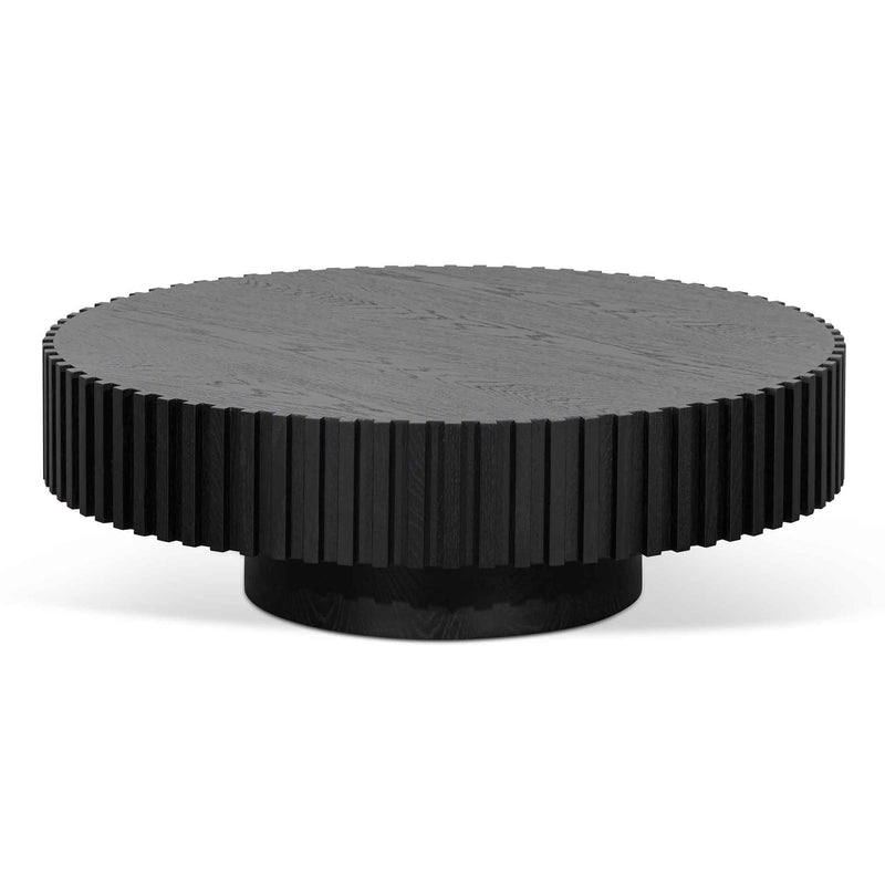 CCF6453-CN Oak Round Coffee Table - Black