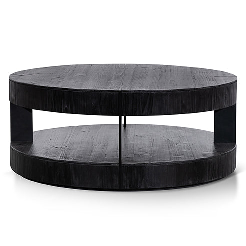 CCF6482-NI 100cm Round Coffee Table - Full Black