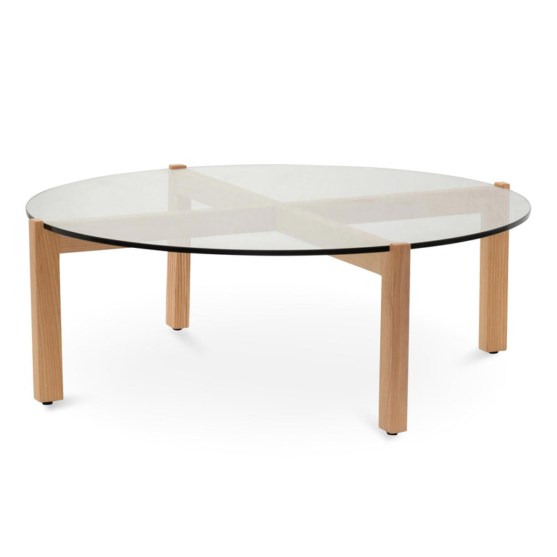 CCF6730-DW 103cm Round Glass Top Coffee Table