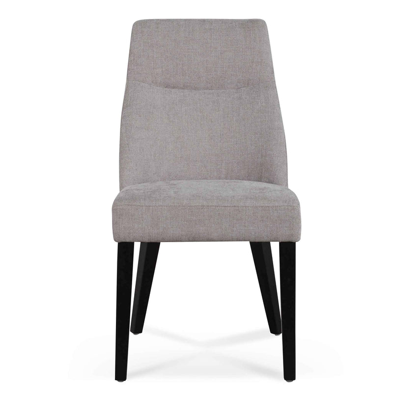 CDC6432-KSO Fabric Dining Chair - Oyster Beige - Black Legs