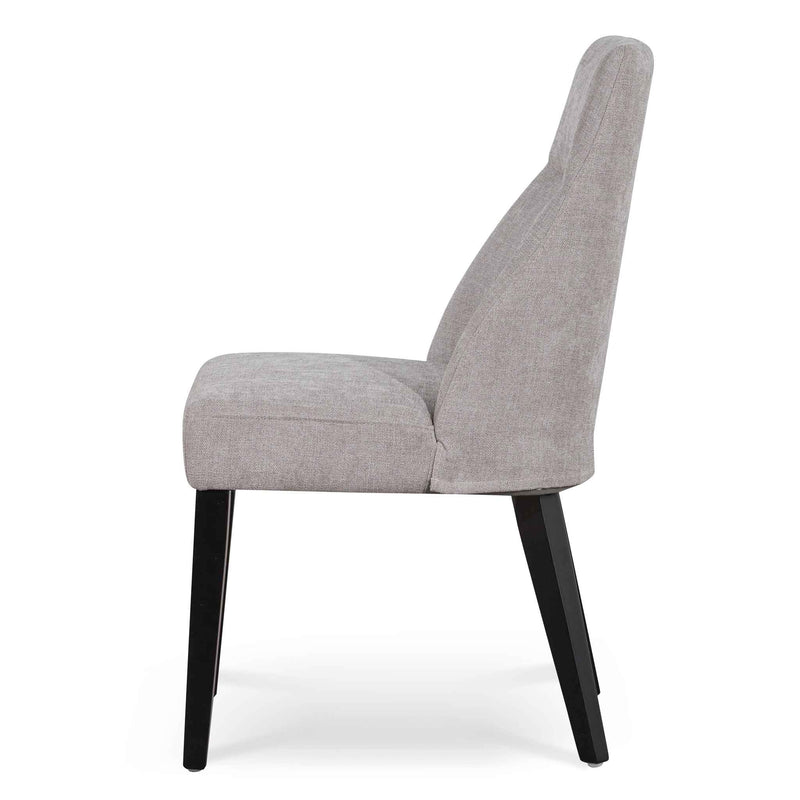 CDC6432-KSO Fabric Dining Chair - Oyster Beige - Black Legs