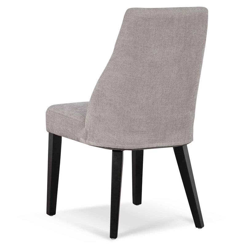 CDC6432-KSO Fabric Dining Chair - Oyster Beige - Black Legs