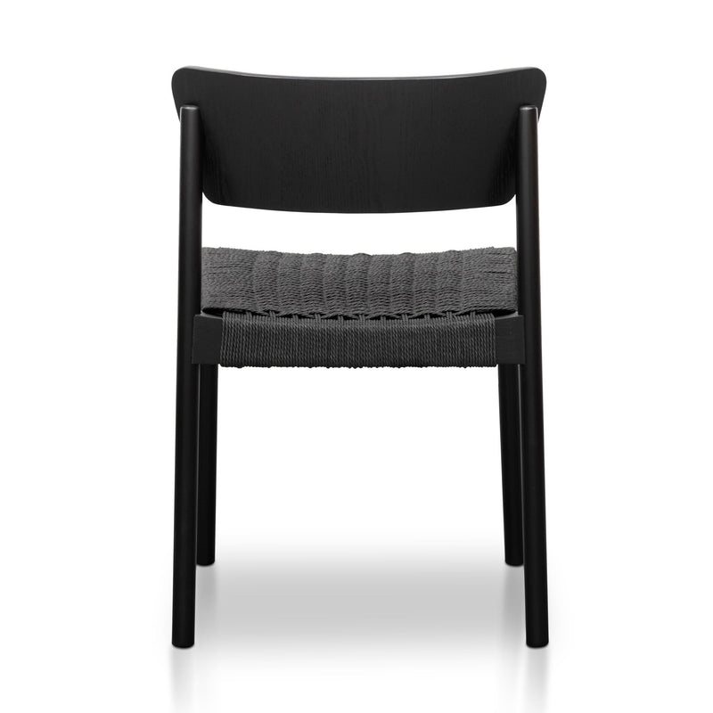 CDC8151-SD Rope Seat Dining Chair - Black