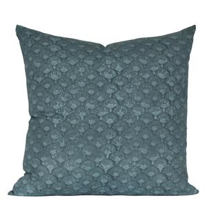 Dabu Entali Cushion Teal Linen Cushion Decorative