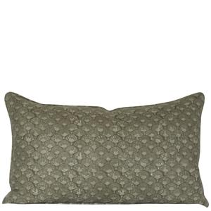 Dabu Entali Cushion Olive Linen Cushion Decorative