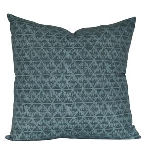 Dabu Barb Cushion Teal Linen Cushion Decorative