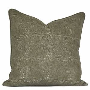 Dabu Breeze Cushion Olive Linen Cushion Decorative