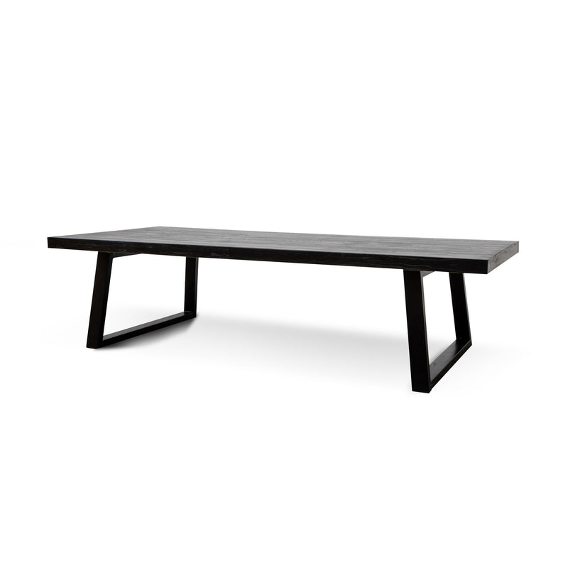 CDT2746 3m Reclaimed Dining Table - 120cm (W) - Full Black