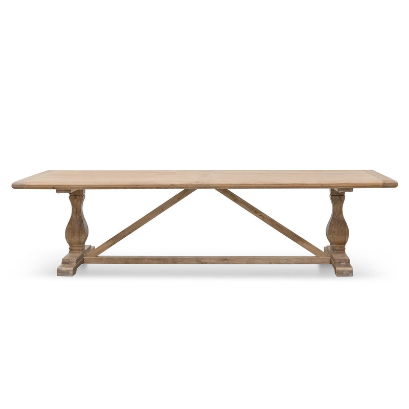 CDT514 Dining Table 3m - Rustic Natural - 120cm (W)