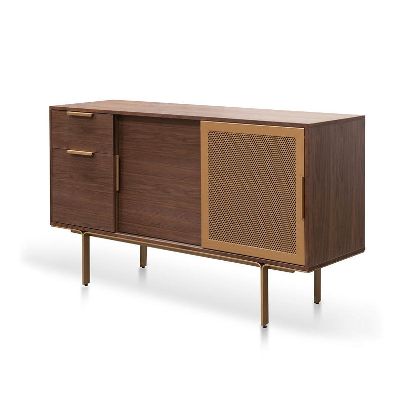 CDT6224-IG 1.45m Walnut Buffet Unit - Brass