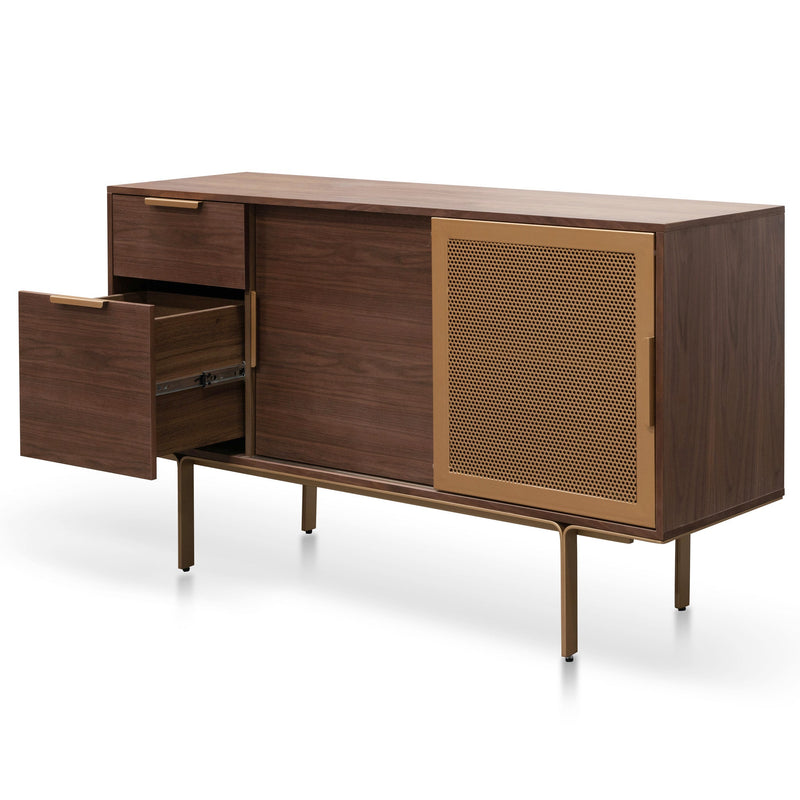 CDT6224-IG 1.45m Walnut Buffet Unit - Brass