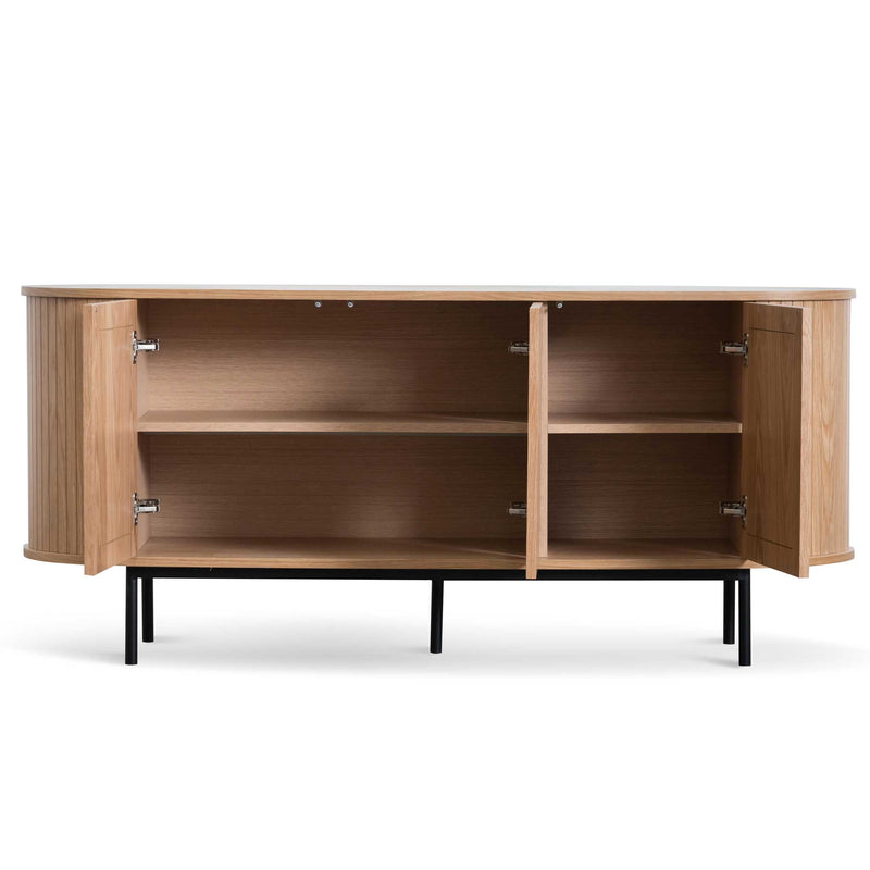 CDT6694-CN 1.7m Oak Sideboard - Natural with Black Metal Legs