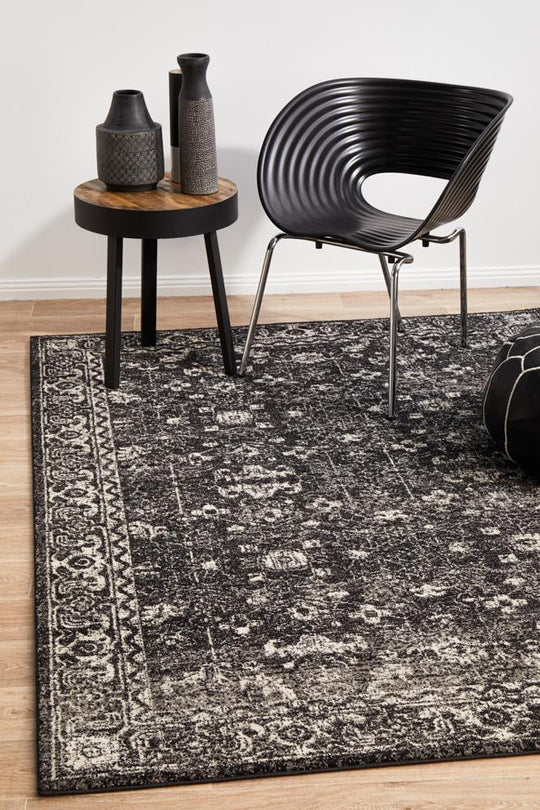 Rug Culture Evoke Estella Charcoal Transitional Rug
