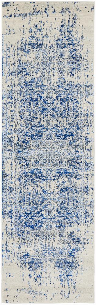 Evoke Horizon White Navy Transitional Rug