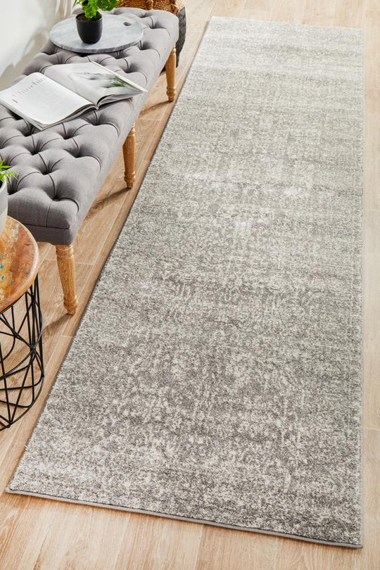 Rug Culture Evoke Homage Grey Transitional Runner Rug
