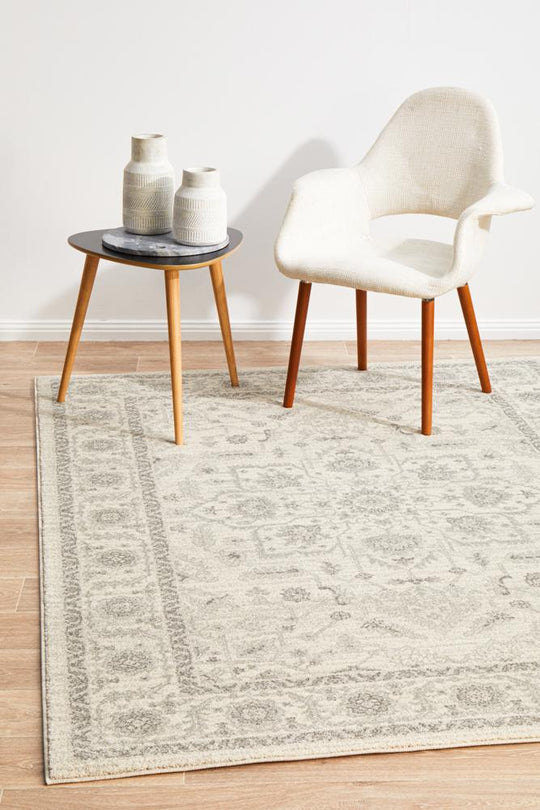 Rug Culture Evoke Winter White Transitional Rug