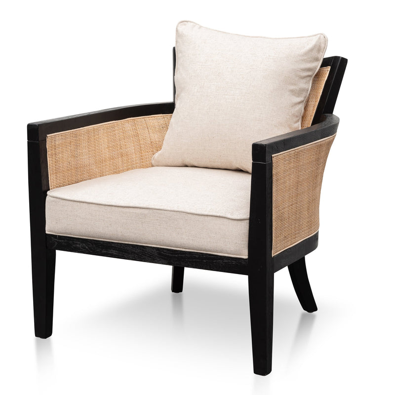 CLC6072-CH Rattan Armchair - Black and Sand White