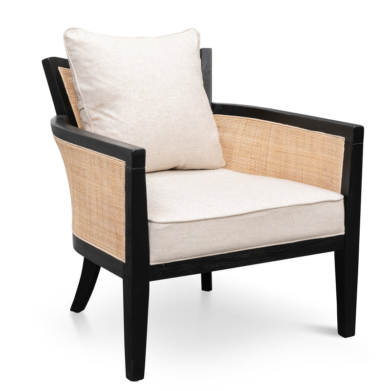 CLC6072-CH Rattan Armchair - Black and Sand White