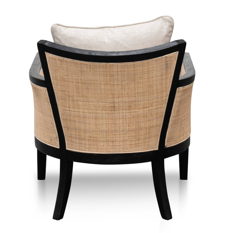 CLC6072-CH Rattan Armchair - Black and Sand White