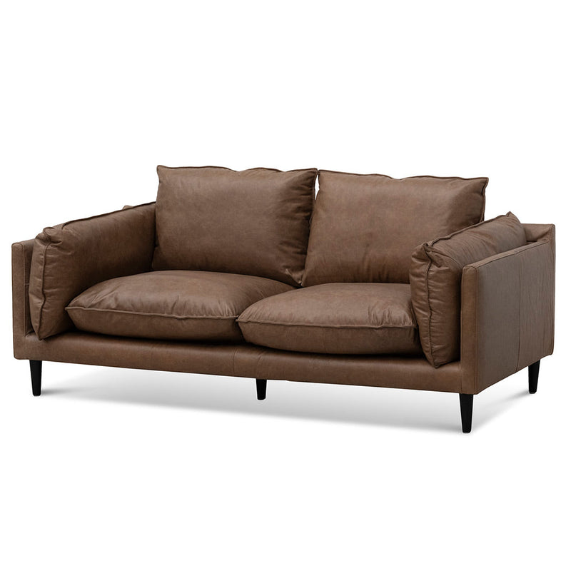 CLC6251-KSO 2 Seater Leather Sofa - Saddle Brown