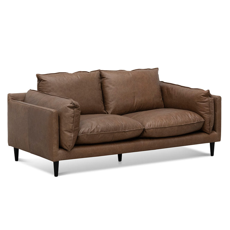 CLC6251-KSO 2 Seater Leather Sofa - Saddle Brown