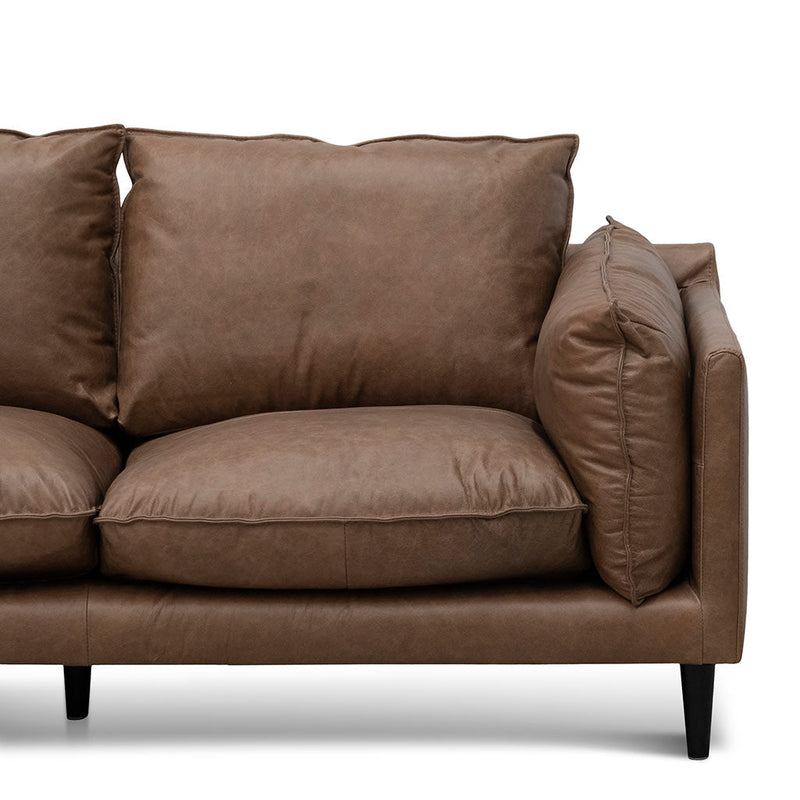 CLC6251-KSO 2 Seater Leather Sofa - Saddle Brown