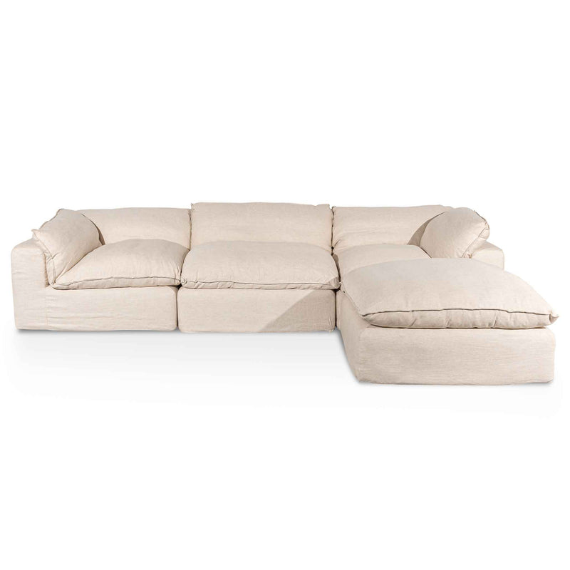 CLC6439-KSO Fabric Corner Sofa - Linen Sand