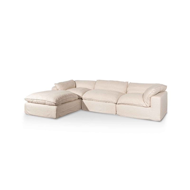 CLC6439-KSO Fabric Corner Sofa - Linen Sand