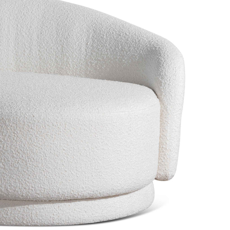CLC6531 3 Seater Fabric Sofa - White Boucle