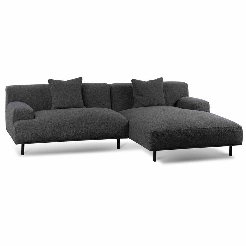 CLC6645-CA Right Chaise Sofa - Charcoal Boucle