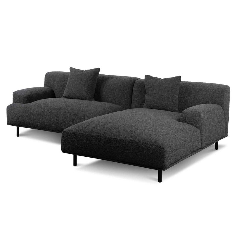 CLC6645-CA Right Chaise Sofa - Charcoal Boucle