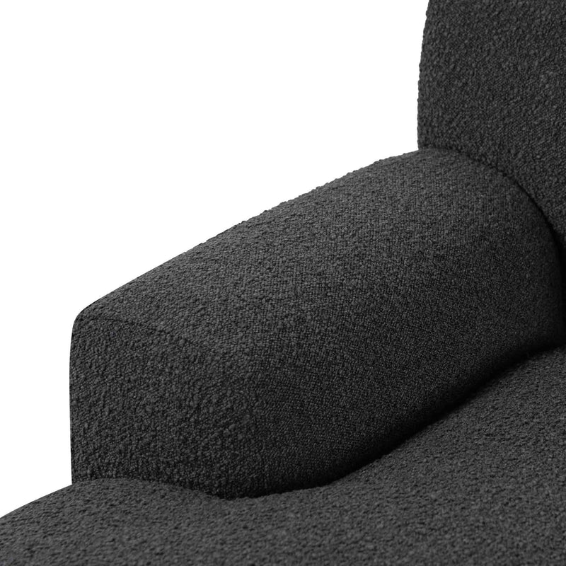 CLC6646-CA Left Chaise Sofa - Charcoal Boucle