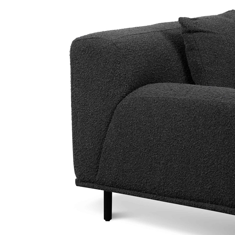 CLC6688-CA Armchair - Charcoal Boucle with Black Legs